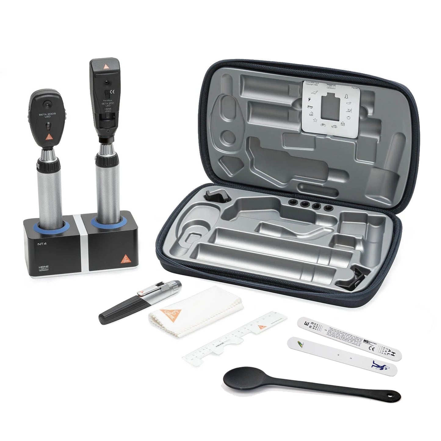 HEINE LED Ophthalmic Student Set "Classic". Beta 200S LED Ophthalmoscope & LED Retinoscope.