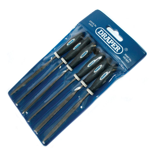 Draper - 6 Pc Needle File Set With Soft Grip Handles